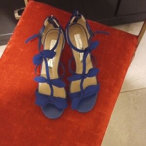 Chic Blue Strappy Heels